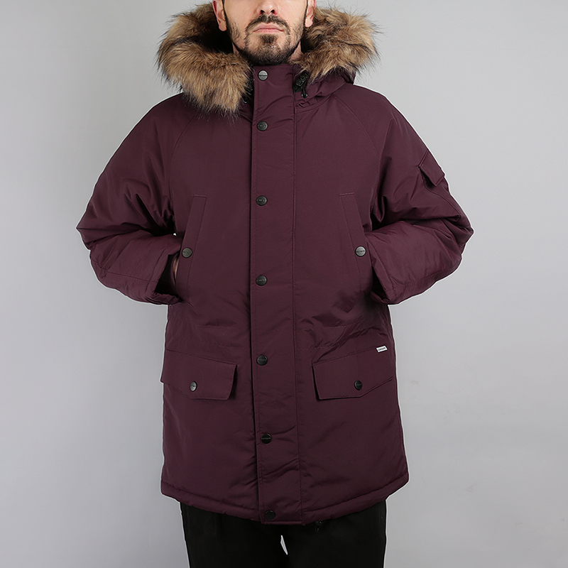 мужская бордовая куртка Carhartt WIP Anchorage Parka I021866-black - цена, описание, фото 2